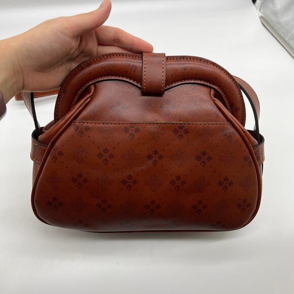 Patricia Nash Women Handbags Florentina Frame Leather Crossbody Bags Tan - Picture 4 of 16